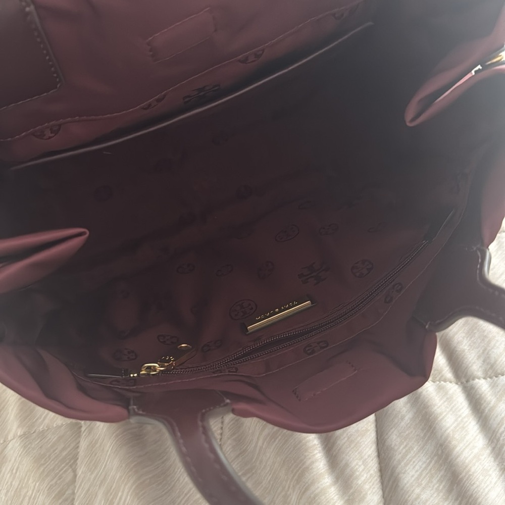 Tory Burch Burgundy and Brown Tote - Picture 4 of 5